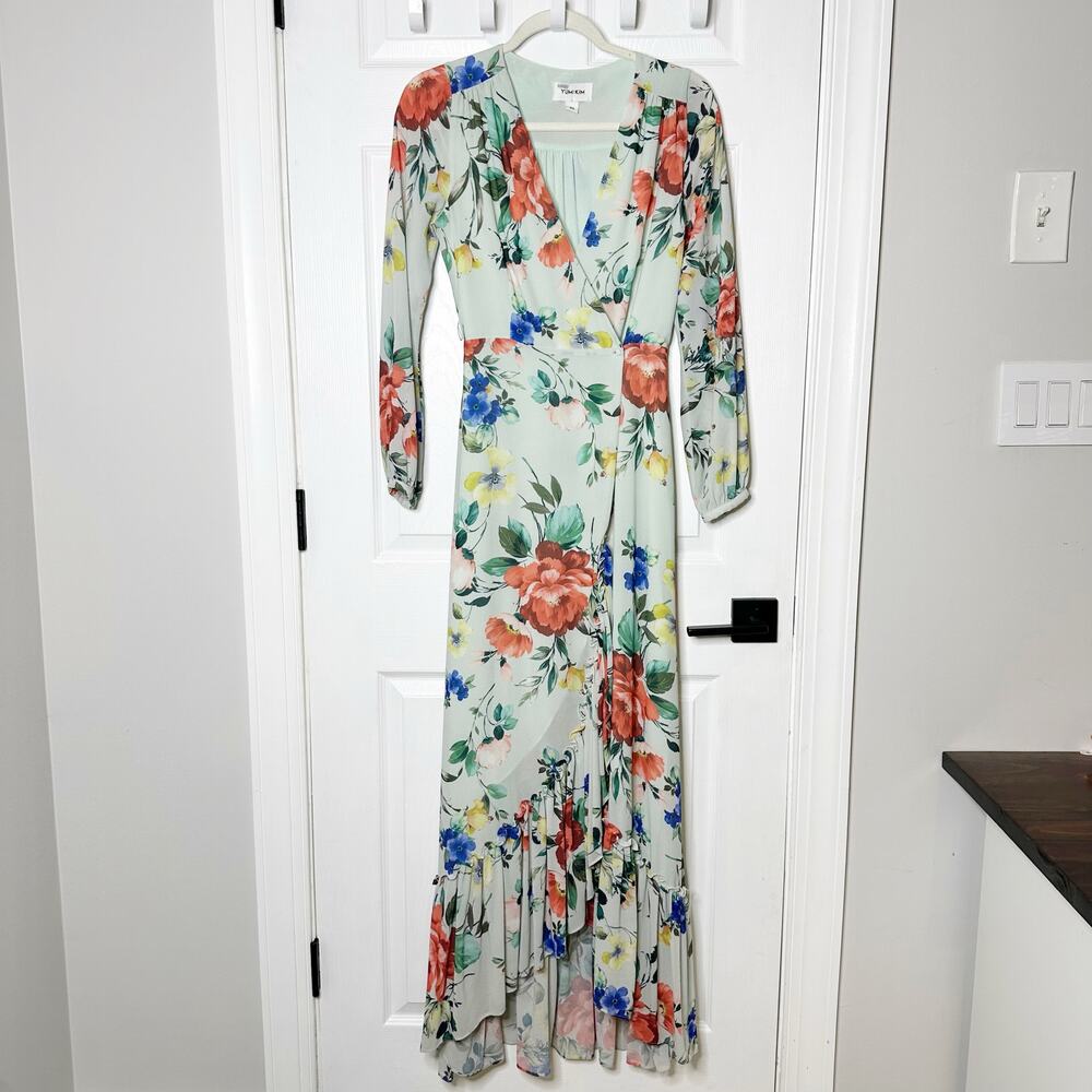Yumi Kim Size XS Floral Marie Maxi Dress Long Sleeve Missing Belt